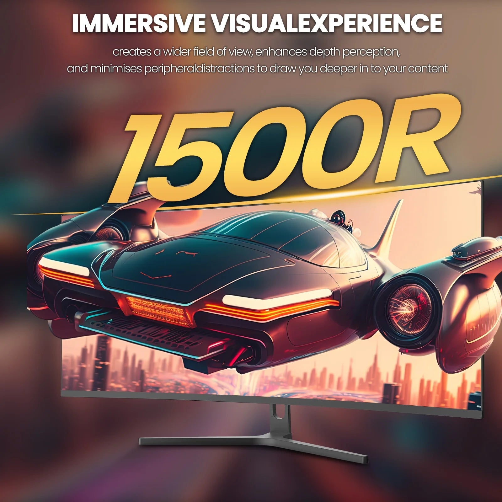 34" 144Hz Ultrawide Curved Gaming Monitor ,WQHD 3440 * 1440P, 21:9 1500R Computer Monitor, 1Ms(Gtg) with Adaptive Sync, 99% SRGB, DP & HDMI Port, Black