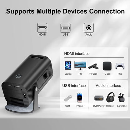 P330 Android 11 280 ANSI Projector 4K 8K Native 1080P Wifi6 BT5.0 Cinema Outdoor Portable Mini Projetor