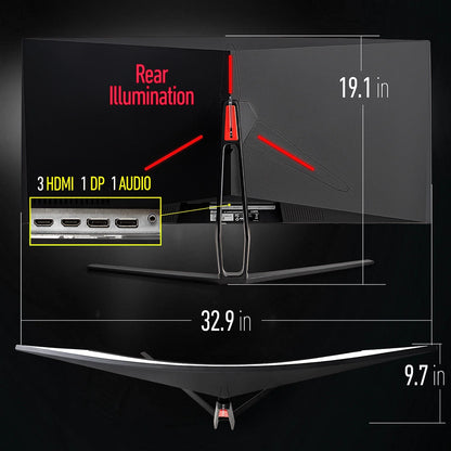 35" Curved Gaming Ultrawide Monitor, 3440X1440, 120 Hz, 1Ms MPRT, Color Accurate